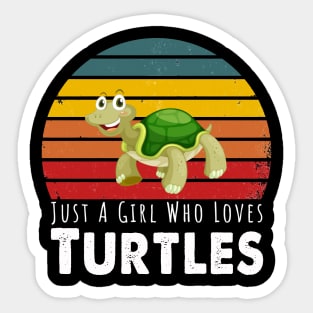 Just A Girl Who Loves Turtles Sticker